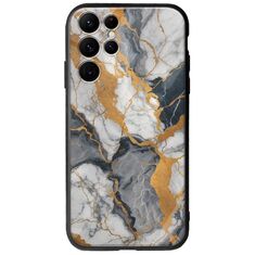The Marble Collection - Artistic Samsung Galaxy S22 Ultra Groove TPU (Tempered Glass και TPU)