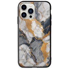 The Marble Collection - Artistic iPhone 14 Pro Groove TPU (Tempered Glass και TPU)