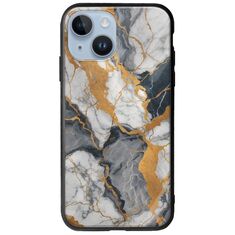 The Marble Collection - Artistic iPhone 15 Groove TPU (Tempered Glass και TPU)