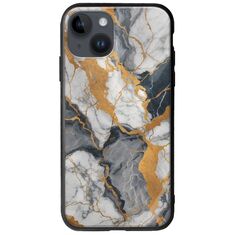 The Marble Collection - Artistic iPhone 15 Plus Groove TPU (Tempered Glass και TPU)