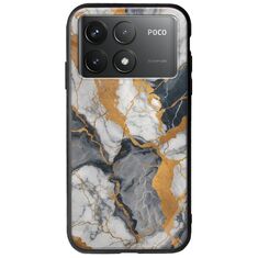 The Marble Collection - Artistic Xiaomi Poco F6 Pro 5G Groove TPU (Tempered Glass και TPU)