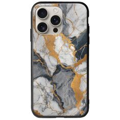 The Marble Collection - Artistic iPhone 16 Pro Groove TPU (Tempered Glass και TPU)
