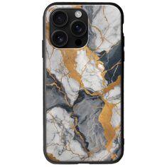 The Marble Collection - Artistic iPhone 16 Pro Max Groove TPU (Tempered Glass και TPU)