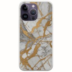 The Marble Collection - Elegance iPhone 15 Pro Flexible TPU (Διάφανη Σιλικόνη)