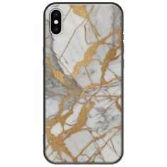 The Marble Collection - Elegance iPhone XS Max Black TPU (Μαύρη Σιλικόνη)