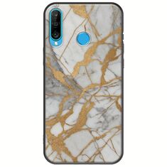 The Marble Collection - Elegance Huawei P30 Lite Black TPU (Μαύρη Σιλικόνη)