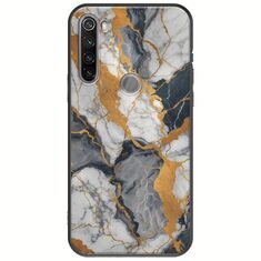 The Marble Collection - Artistic Xiaomi Redmi Note 8T Black TPU (Μαύρη Σιλικόνη)
