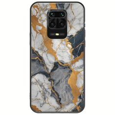 The Marble Collection - Artistic Xiaomi Redmi Note 9S / 9 Pro / 9 Pro Max Black TPU (Μαύρη Σιλικόνη)