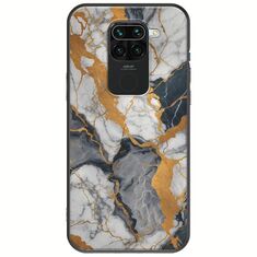 The Marble Collection - Artistic Xiaomi Redmi Note 9 Black TPU (Μαύρη Σιλικόνη)