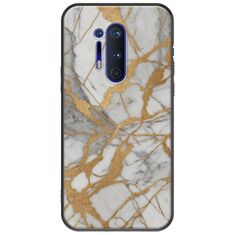 The Marble Collection - Elegance OnePlus 8 Pro Black TPU (Μαύρη Σιλικόνη)