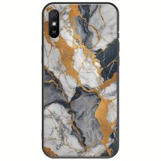 The Marble Collection - Artistic Xiaomi Redmi 9A Black TPU (Μαύρη Σιλικόνη)