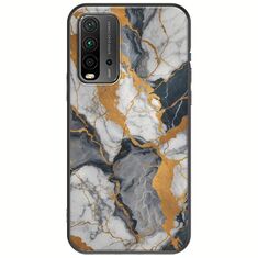 The Marble Collection - Artistic Xiaomi Redmi 9T Black TPU (Μαύρη Σιλικόνη)