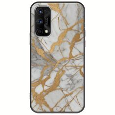 The Marble Collection - Elegance Realme 7 5G Black TPU (Μαύρη Σιλικόνη)