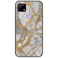 The Marble Collection - Elegance Realme C21 Black TPU (Μαύρη Σιλικόνη)
