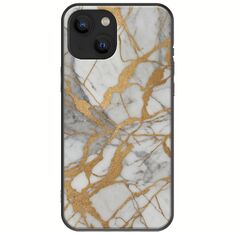 The Marble Collection - Elegance iPhone 13  Black TPU (Μαύρη Σιλικόνη)