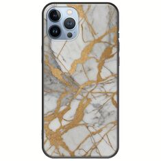 The Marble Collection - Elegance iPhone 12 Pro Black TPU (Μαύρη Σιλικόνη)