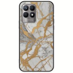 The Marble Collection - Elegance Realme 8i Black TPU (Μαύρη Σιλικόνη)