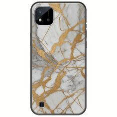 The Marble Collection - Elegance Realme C11 2021 Black TPU (Μαύρη Σιλικόνη)