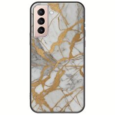 The Marble Collection - Elegance Samsung Galaxy S21 FE 5G Black TPU (Μαύρη Σιλικόνη)