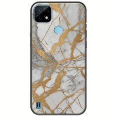 The Marble Collection - Elegance Realme C21Y / Realme C25Y Black TPU (Μαύρη Σιλικόνη)