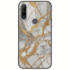 The Marble Collection - Elegance Huawei Y6p Black TPU (Μαύρη Σιλικόνη)