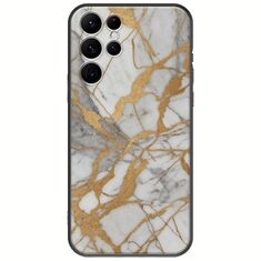 The Marble Collection - Elegance Samsung Galaxy S22 Ultra Black TPU (Μαύρη Σιλικόνη)