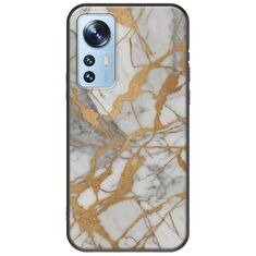 The Marble Collection - Elegance Xiaomi 12 / 12X Black TPU (Μαύρη Σιλικόνη)