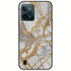 The Marble Collection - Elegance Realme C31 Black TPU (Μαύρη Σιλικόνη)