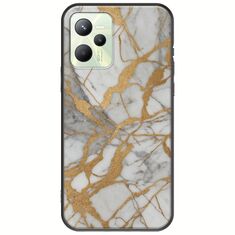 The Marble Collection - Elegance Realme C35 Black TPU (Μαύρη Σιλικόνη)