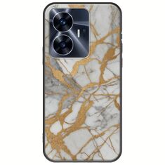The Marble Collection - Elegance Realme C55 Black TPU (Μαύρη Σιλικόνη)