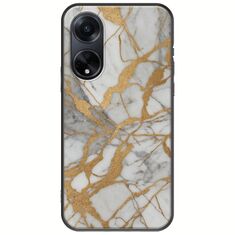 The Marble Collection - Elegance Oppo A98 5G Black TPU (Μαύρη Σιλικόνη)