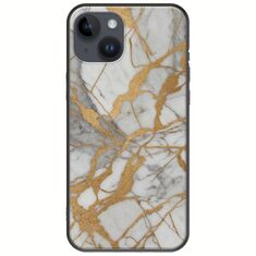 The Marble Collection - Elegance iPhone 15 Plus Black TPU (Μαύρη Σιλικόνη)