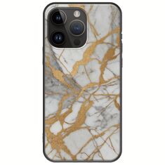 The Marble Collection - Elegance iPhone 15 Pro Max Black TPU (Μαύρη Σιλικόνη)