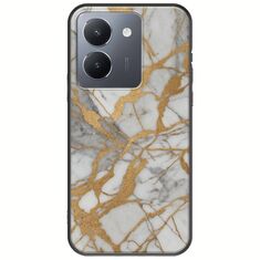 The Marble Collection - Elegance Vivo Y36 4G / 5G Black TPU (Μαύρη Σιλικόνη)