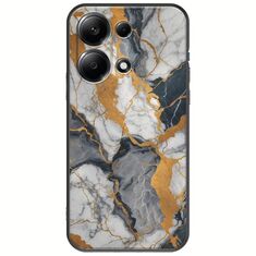 The Marble Collection - Artistic Xiaomi Redmi Note 13 4G Black TPU (Μαύρη Σιλικόνη)