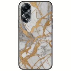 The Marble Collection - Elegance Oppo A78 5G Black TPU (Μαύρη Σιλικόνη)