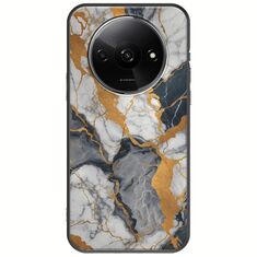 The Marble Collection - Artistic Xiaomi Redmi A3 Black TPU (Μαύρη Σιλικόνη)