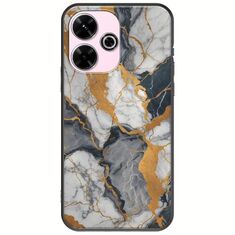 The Marble Collection - Artistic Xiaomi Redmi 13 4G Black TPU (Μαύρη Σιλικόνη)