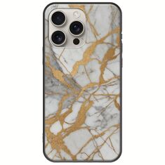 The Marble Collection - Elegance iPhone 16 Pro Black TPU (Μαύρη Σιλικόνη)