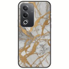 The Marble Collection - Elegance Oppo A80 5G Black TPU (Μαύρη Σιλικόνη)