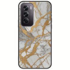 The Marble Collection - Elegance Oppo Reno 12 5G Black TPU (Μαύρη Σιλικόνη)