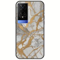 The Marble Collection - Elegance TCL 50 5G Black TPU (Μαύρη Σιλικόνη)