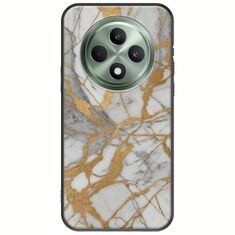 The Marble Collection - Elegance Oppo Reno 12 FS 5G  Black TPU (Μαύρη Σιλικόνη)