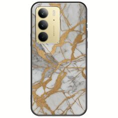 The Marble Collection - Elegance Realme 14x 5G Black TPU (Μαύρη Σιλικόνη)