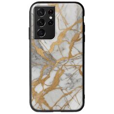 The Marble Collection - Elegance Samsung Galaxy S21 Ultra Groove TPU (Tempered Glass και TPU)