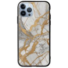 The Marble Collection - Elegance iPhone 12 Pro Groove TPU (Tempered Glass και TPU)