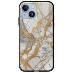 The Marble Collection - Elegance iPhone 15 Groove TPU (Tempered Glass και TPU)