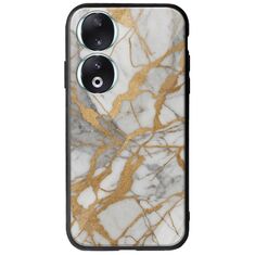The Marble Collection - Elegance Honor 90 5G Groove TPU (Tempered Glass και TPU)