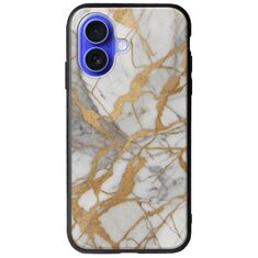 The Marble Collection - Elegance iPhone 16 Groove TPU (Tempered Glass και TPU)