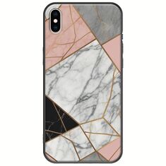 The Marble Collection - Modern iPhone X / XS Black TPU (Μαύρη Σιλικόνη)